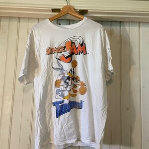 Space Jam White Graphic T-Shirt Size XL